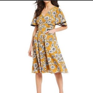 Eliza J Tie-Waist Midi Dress